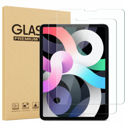 2 PCS HD Clear Tempered Glass Screen Protector for iPad 11'' 10.9'' 10.2'' 9.7''