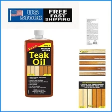 16 Oz. Synthetic Teak Oil - Long-Lasting Protection & Glossy Finish for Outdoors