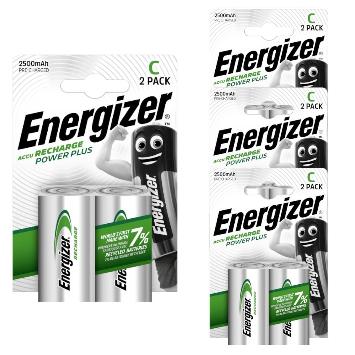 Energizer C Size Rechargeable Batteries 2500 mAh NiMH LR14 HR14 DC1400 2 Pack - Image 8