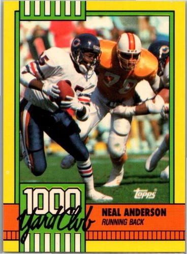 Topps #8a 1990 Neal Anderson 1000 yardas Club - Imagen 1 de 2