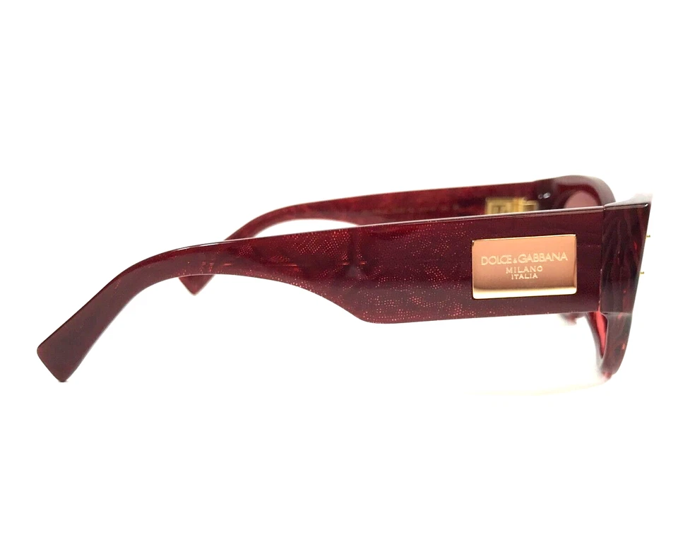 Gafas de sol Dolce & Gabbana DG4480-F 3442/D0 Burdeos Encaje Asiático Monturas Foto 4 de 4