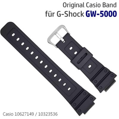   Genuine Casio G-Shock Soft Rubber Watch Band Strap GW-5000, GW-5000-1JF Black