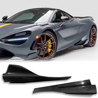 Carbon Fiber Side Skirt Sideskirts For McLaren 720S Coupe 2-DR 2017-2022 V Style
