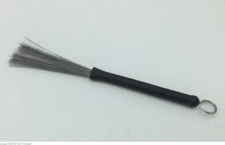 1 Pair New Of Rubber Handle Metal Wire Drum Throw Retractable Brushes Sticks
