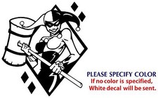 Harley Quinn Funny Graphic Die Cut decal sticker Car Truck Boat Window 22"