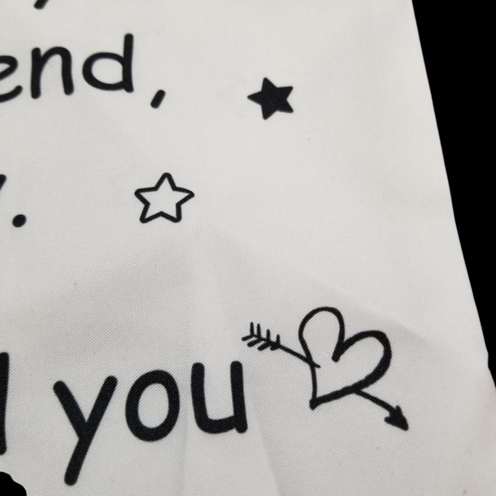 TO MY BESTIE Decorative Throw Pillowcase White Black 17.25 x 17.25 NEW