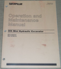 CAT CATERPILLAR 305 MINI EXCAVATOR OPERATION & MAINTENANCE MANUAL BOOK DSA DGT
