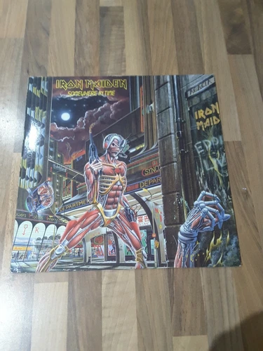 IRON MAIDEN  SOMEWHERE IN TIME  RARE UK 1ST PRESS EMC 3512 Lp , Vinyl