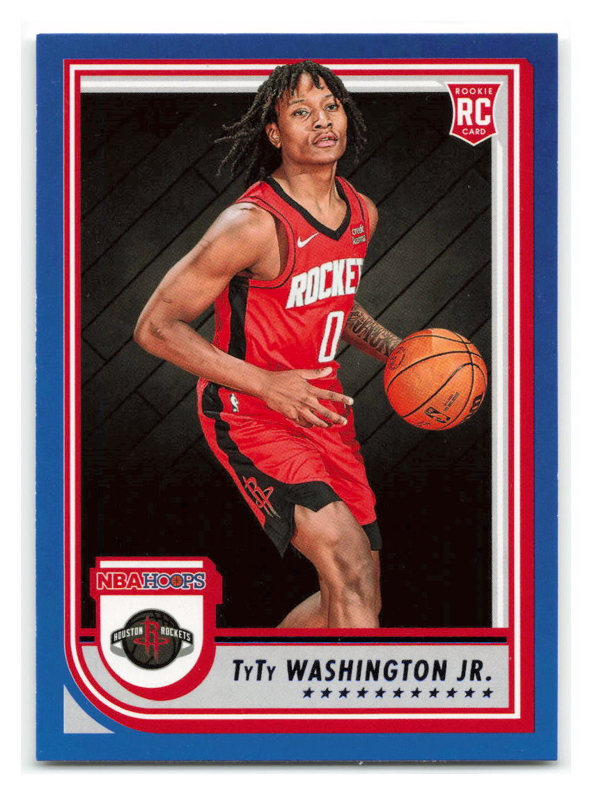 TyTy Washington Jr. 2022-23 Panini NBA Hoops Blue RC SP#258-HOU