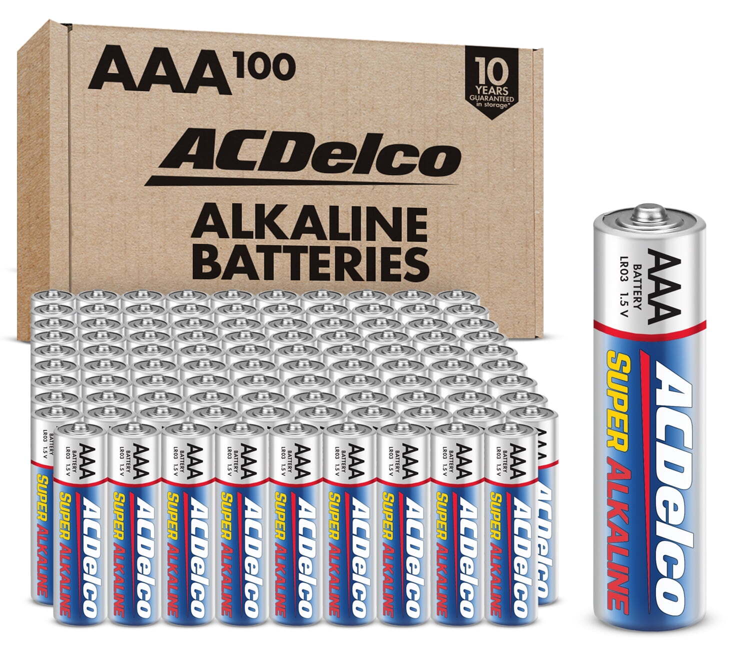 ACDelco Super Alkaline AAA Batteries, 100-Count-image