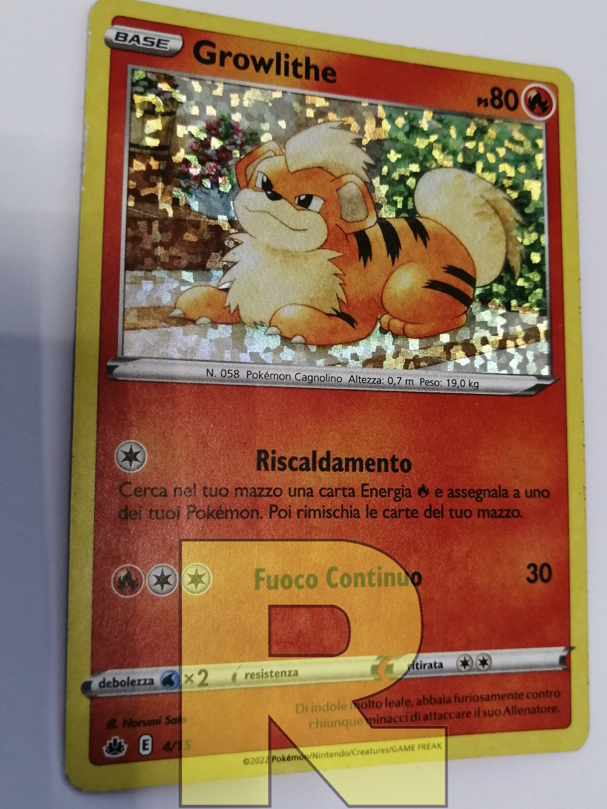 Growlithe ® McDonald's Promo 2022 4/15 ® Promo Holo Foil ® Pokemon Italian Good