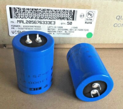 6 Stück Elko Vishay SNAP-IN - 33000uF - 25V - 35x52 - RM10 - 85°