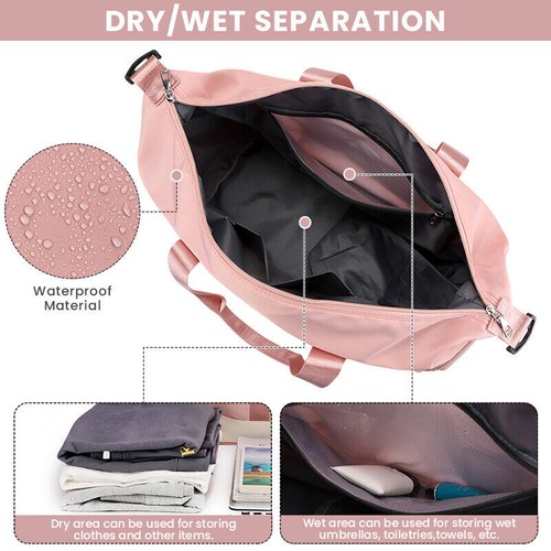 30L Waterproof Weekend Travel Sports Holdall Bags Luggage Large Gym Duffle Bag - Picture 12 of 22