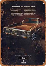 METAL SIGN - 1969 Chrysler Newport Custom - Vintage Look Reproduction