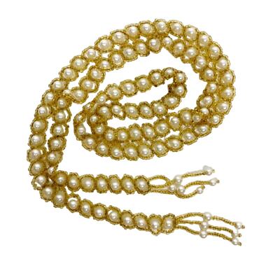 vintage faux pearl golden beads 43