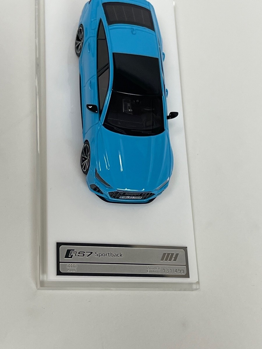 1/64 Motorhelix Audi RS7 Sportback in Baby Blue Limited to 499