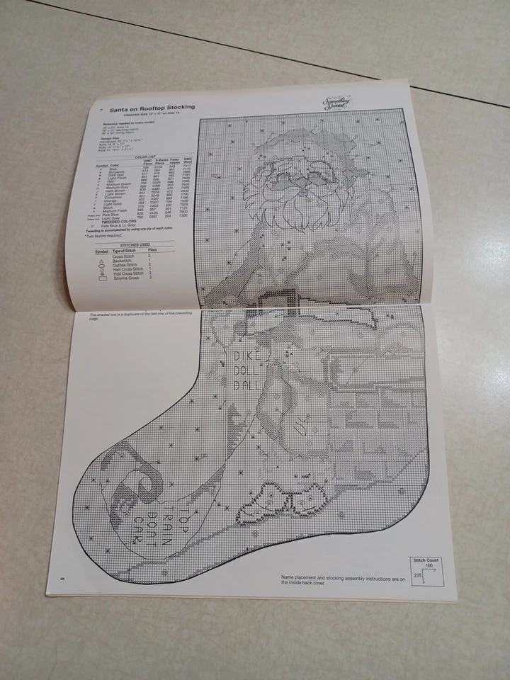 Patrones de Medias de Navidad Punto de Cruz Punto de Aguja Diseños Candamar Foto 3 de 4