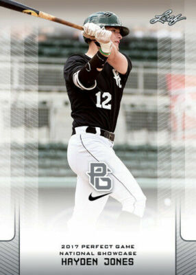 HAYDEN JONES 2017 LEAF ''1ST EVER GEDRUCKTE'' PERFECT GAME ROOKIE KARTE #063!