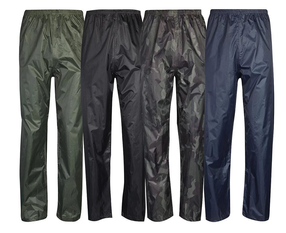 Mens Womens Waterproof Over Trousers, Fishing, Walking, Rain