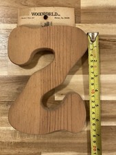 Vintage, Large 7  Wooden Alphabet Letter  Z  . NEW
