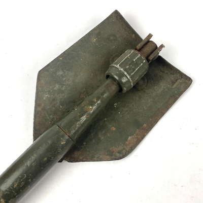 US Army M1951 Entrenching Tool Wood Handle Folding Shovel E-Tool