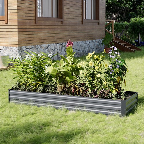 Steel Planter Raised Garden Bed Elevated Planter Box Balcony Deck to Planting - Picture 13 of 13