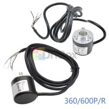 360/600P/R Rotary Encoder Photoelectric Incremental 5V-24V AB Two Phases Shaft