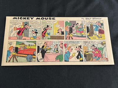 02b Walt Disney's MICKEY MOUSE Lot of 9 Sunday Third Page Strips