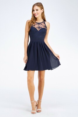 LADIES SLEEVELESS Chiffon Formal Bridesmaid Prom SHORT DRESS Size S M L 26458 | eBay LADIES SLEEVELESS Chiffon Formal Bridesmaid Prom SHORT DRESS Size S M L 26458 | eBay