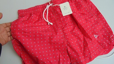 BORRELLI NAPLES TAILORING BOXER SHORTS SEA RED LOGO SIZE XXL-54 LINING BOR-002C