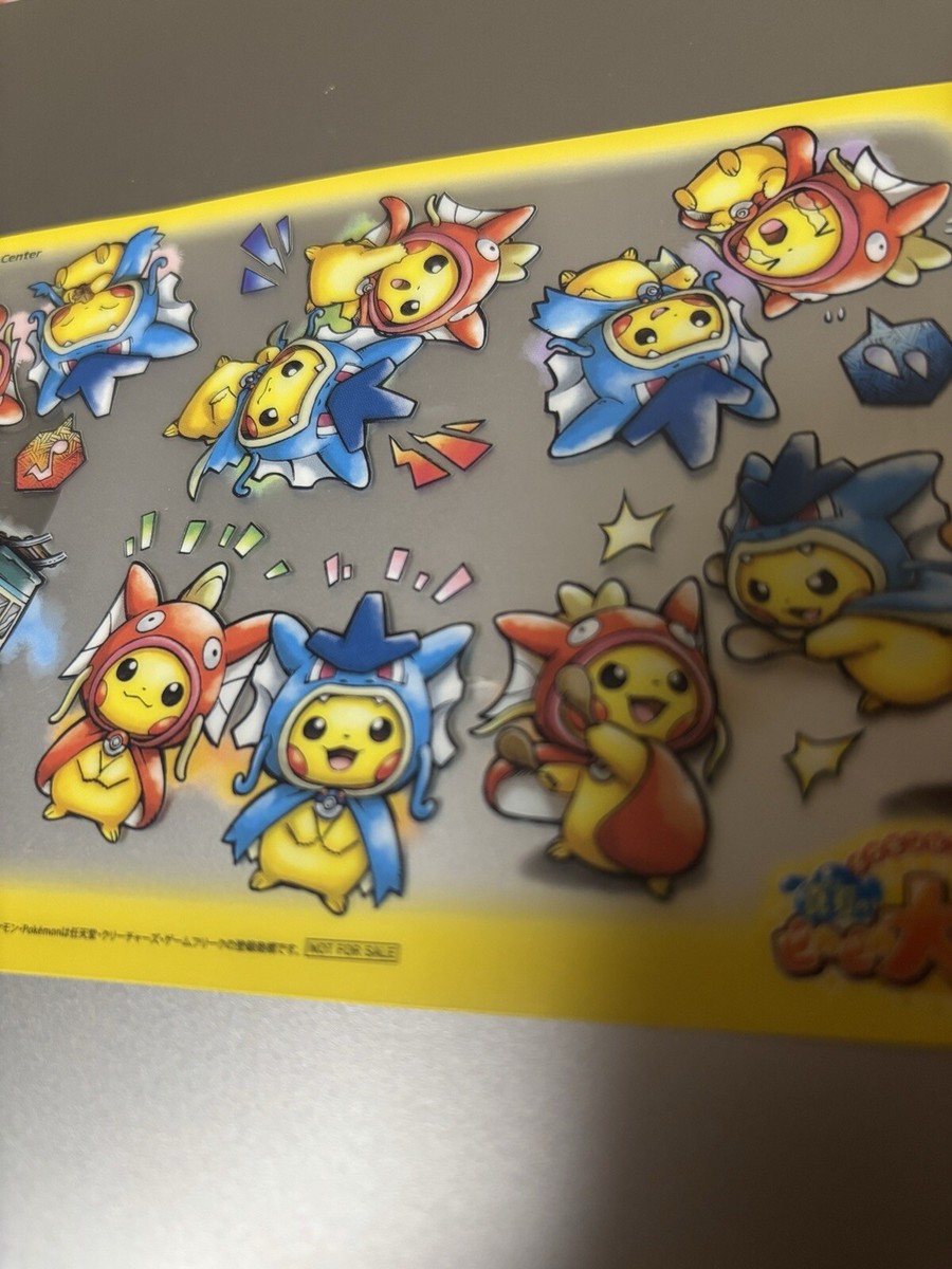 Pikachu Poncho Wearing Magikarp Gyarados Clear Card Pokemon Center