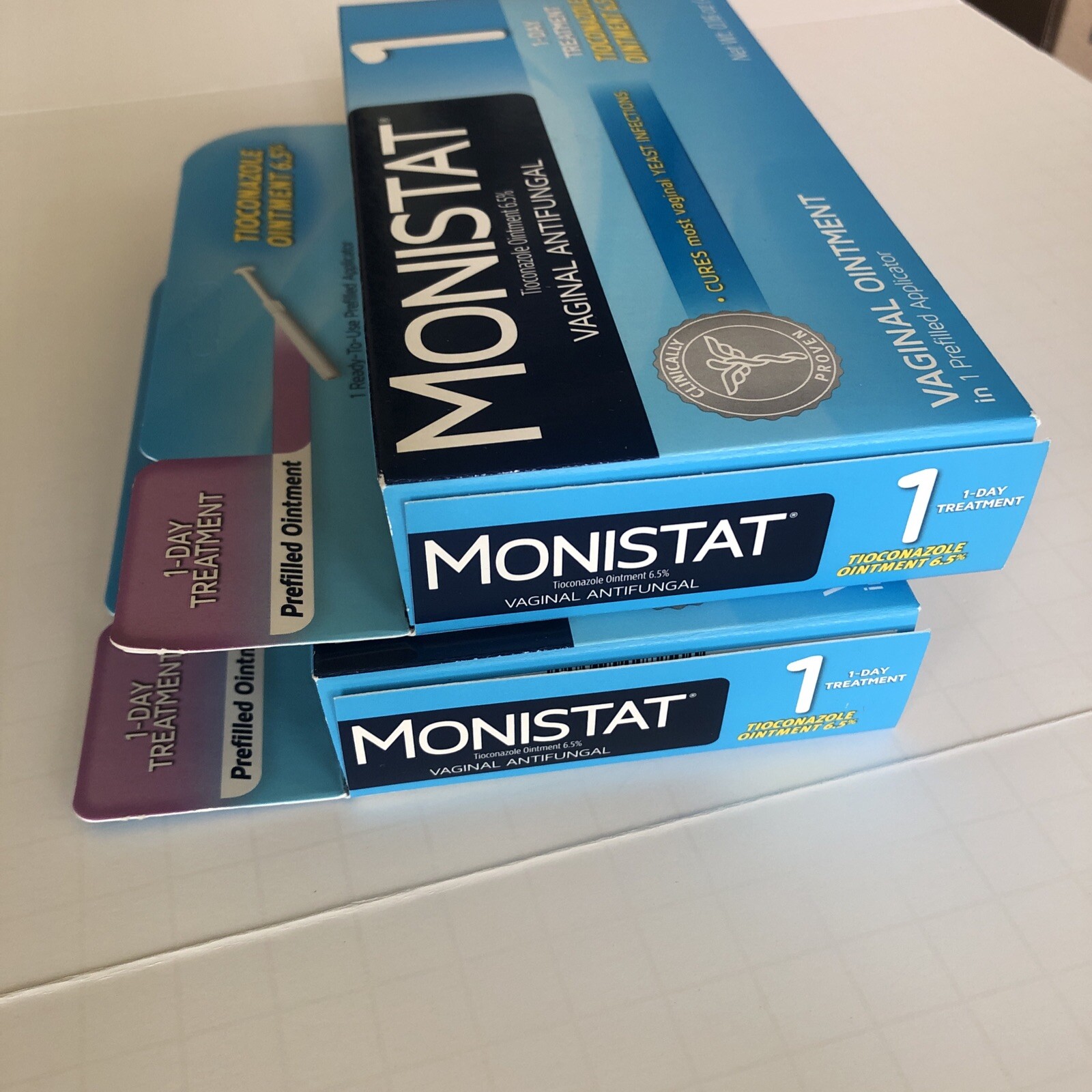 2 Pack Monistat 1 Day Yeast Infection Treatment Tioconazole Ointment Applicator