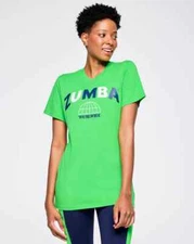 Zumba Out Loud Crew Neck Unisex Tee - Green ~ MISSPELLING  ~ XS/S  M/L  XL/XXL