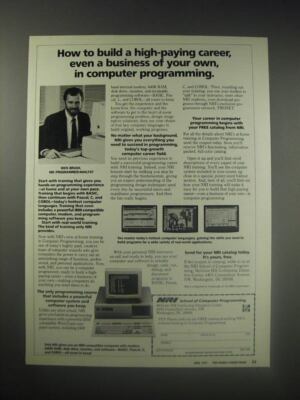 1990 NRI School of Computer Programming Ad - How to build a high-paying career
