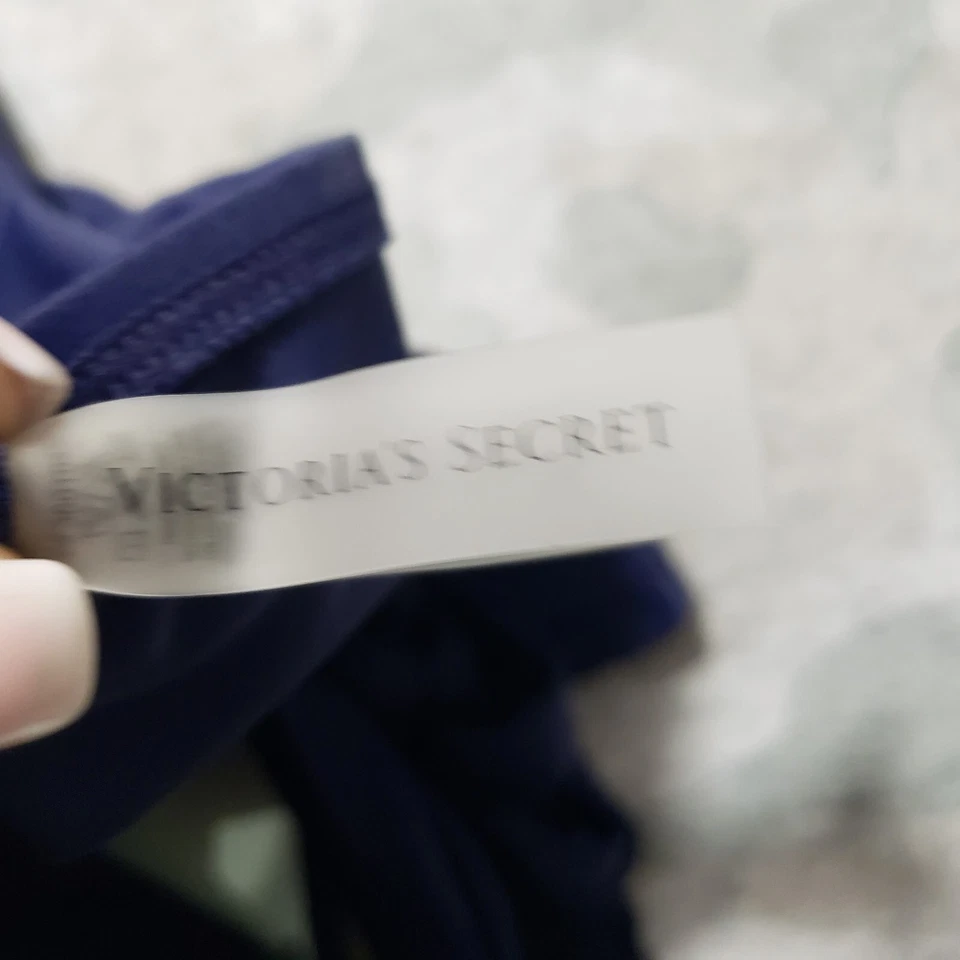 Pullover acolchado azul mediano Victoria's Secret Top para mujer Foto 4 de 4