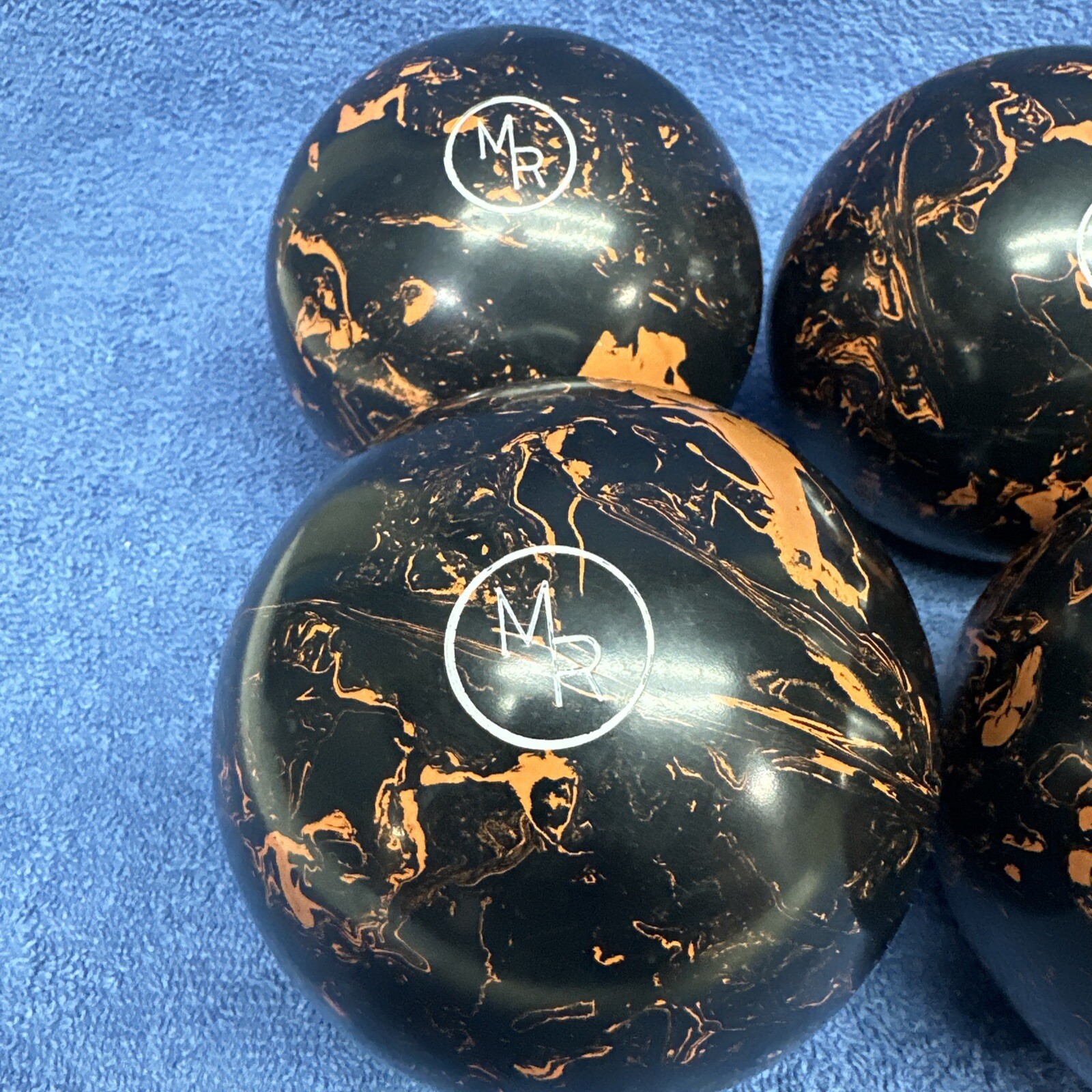 NEW OLD STOCK MANHATTAN HARD RUBBER CANDLEPIN BOWLING BALLS 19591963