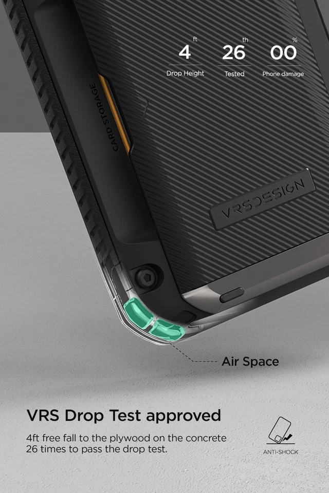 Funda de teléfono para Google Pixel 7 y 7 Pro VRS® resistente resistente compartimento billetera para tarjetas Foto 4 de 4