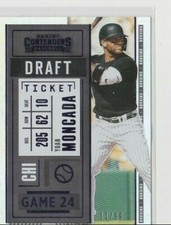 YOAN MONCADA 2020 PANINI CONTENDERS PURPLE PARALLEL DRAFT TICKET CARD #'D 11/99