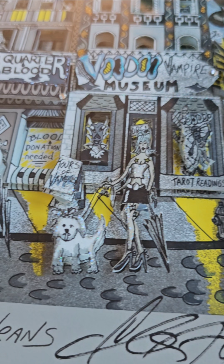 CHARLES FAZZINO Vampires Twilight in New Orleans 3-D SERIGRAPH