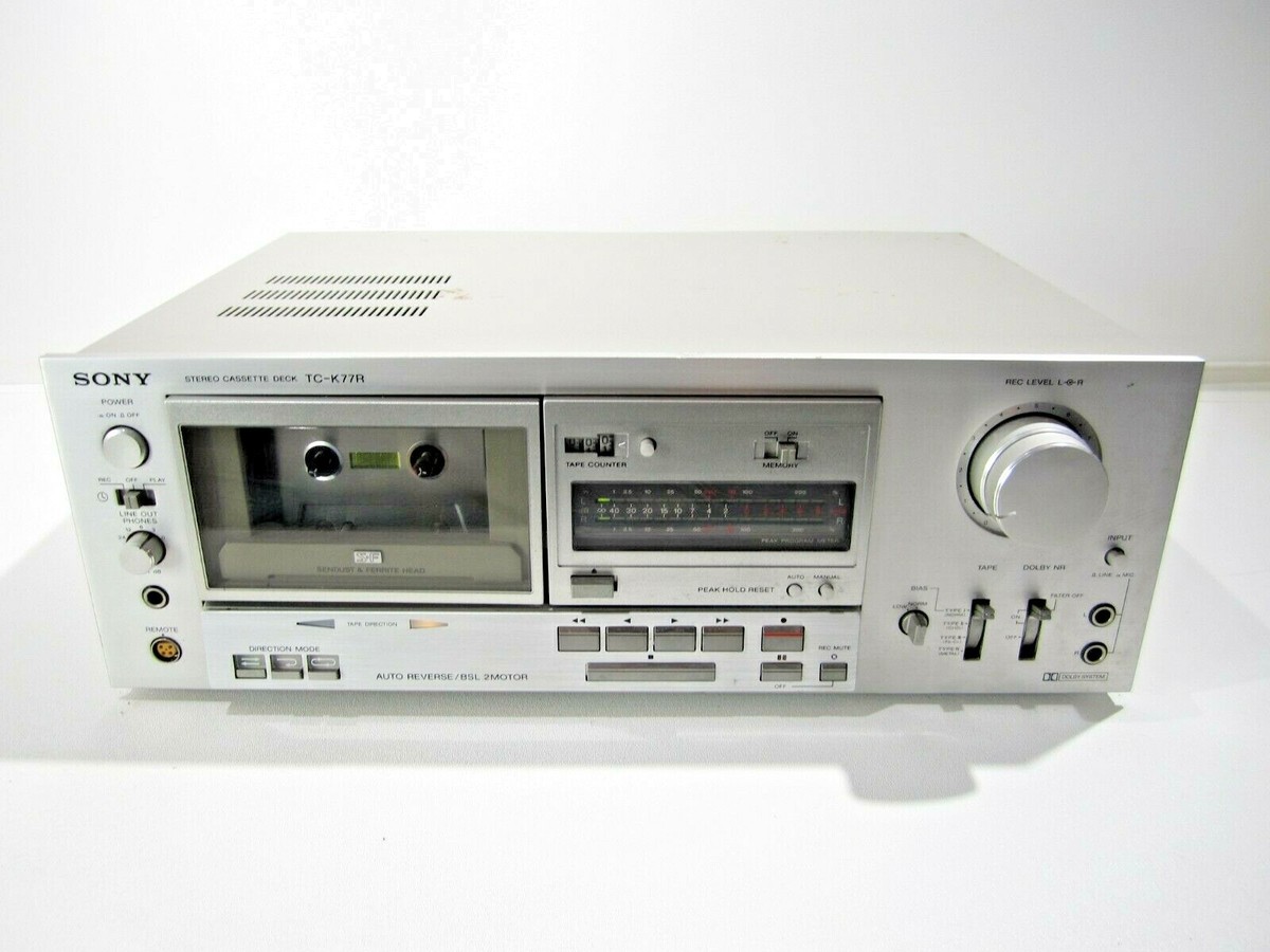 For Parts or Repair: Vintage Sony TC-K77R Cassette Deck Tape