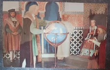 vtg postcard Musee Historique Quebec CANADA Columbus Queen Isabella wax figures