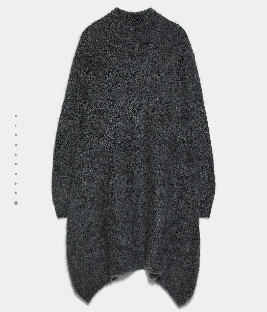 NWT ZARA WOOL MOHAIR BLEND PINTEREST/BLOGGERS FUNKY RARE SWEATER DRESS L $179 image 3