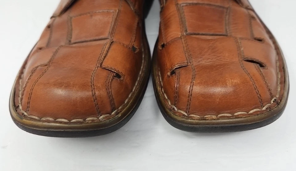 Sandalias Rieker Fisherman Hombre Talla 8.5US Anchas Cuero Marrón Gancho y Lazo Comodidad Foto 4 de 4