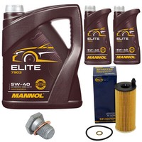 MotoröL Set Mannol Elite 5W40 7 Liter + ÖLfilter + Schraube FüR Bmw 7Er 730D