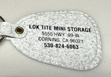 Corning California Lok Tite Mini Storage Shed Rental Keychain Key Ring Chain