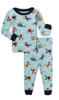 Wonder Nation Baby And Toddler Cotton Sleep Set Airplanes size 4t #JMB