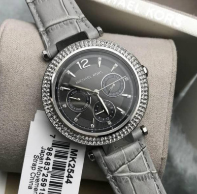 Michael Kors Parker Silver Grey Crystal Women s Watch MK2544