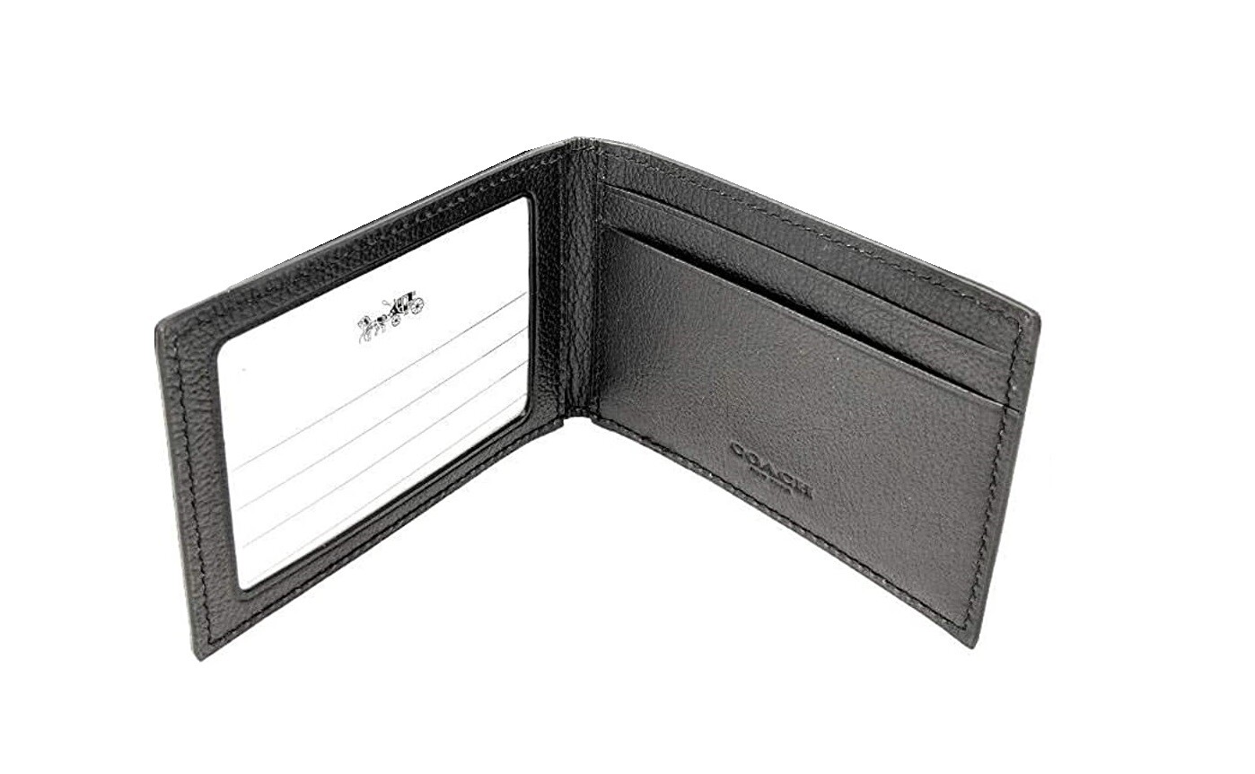Coach Men's Leather Card Case Set Wallet Black Coach Men's Leather Card Case Set Wallet Black