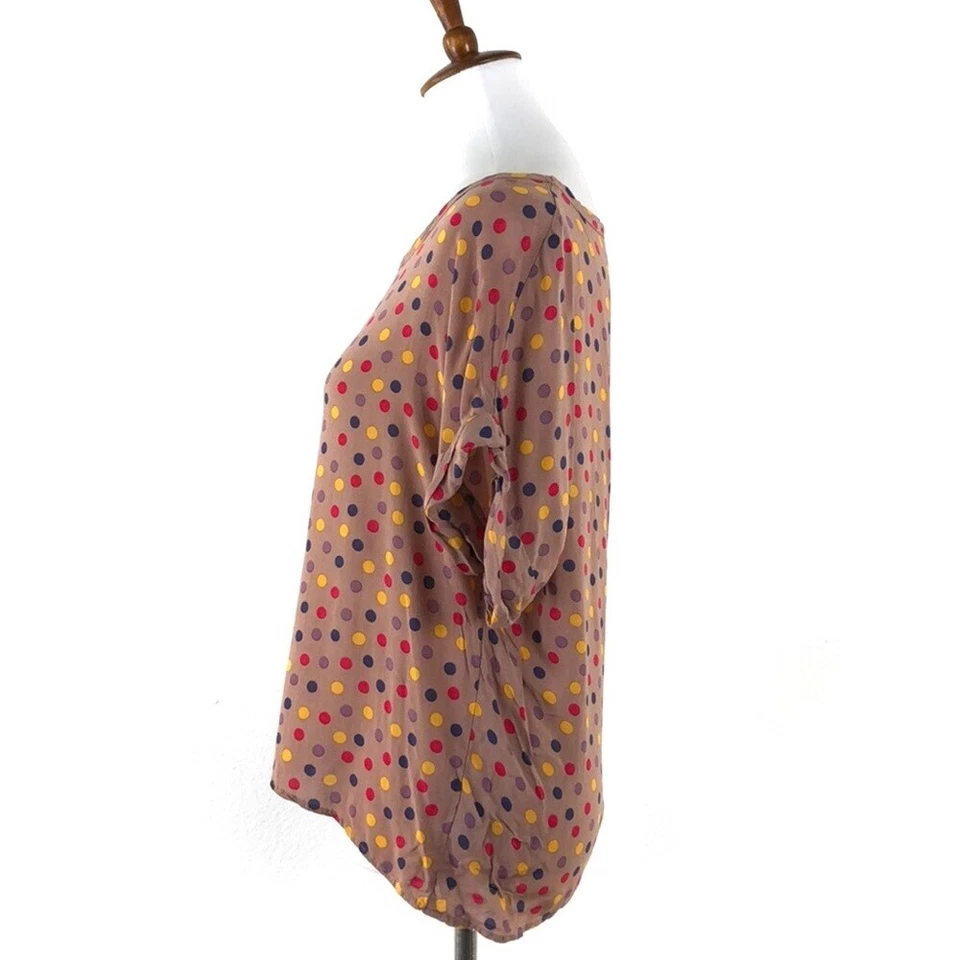 Women's Pink Splendid Polka Dot Short Sleeve Tee, Medium sz M - Image 2 of 4