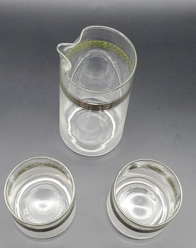 MCM Pyrex Cocktail Beaker and 2 Rocks glasses - Picture 2 of 2